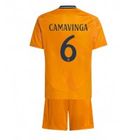 Camisa de time de futebol Real Madrid Eduardo Camavinga #6 Replicas 2º Equipamento Infantil 2024-25 Manga Curta (+ Calças curtas)